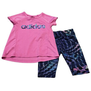 Adidas Pink and Purple Athletic Matching Set- Girls 12 months